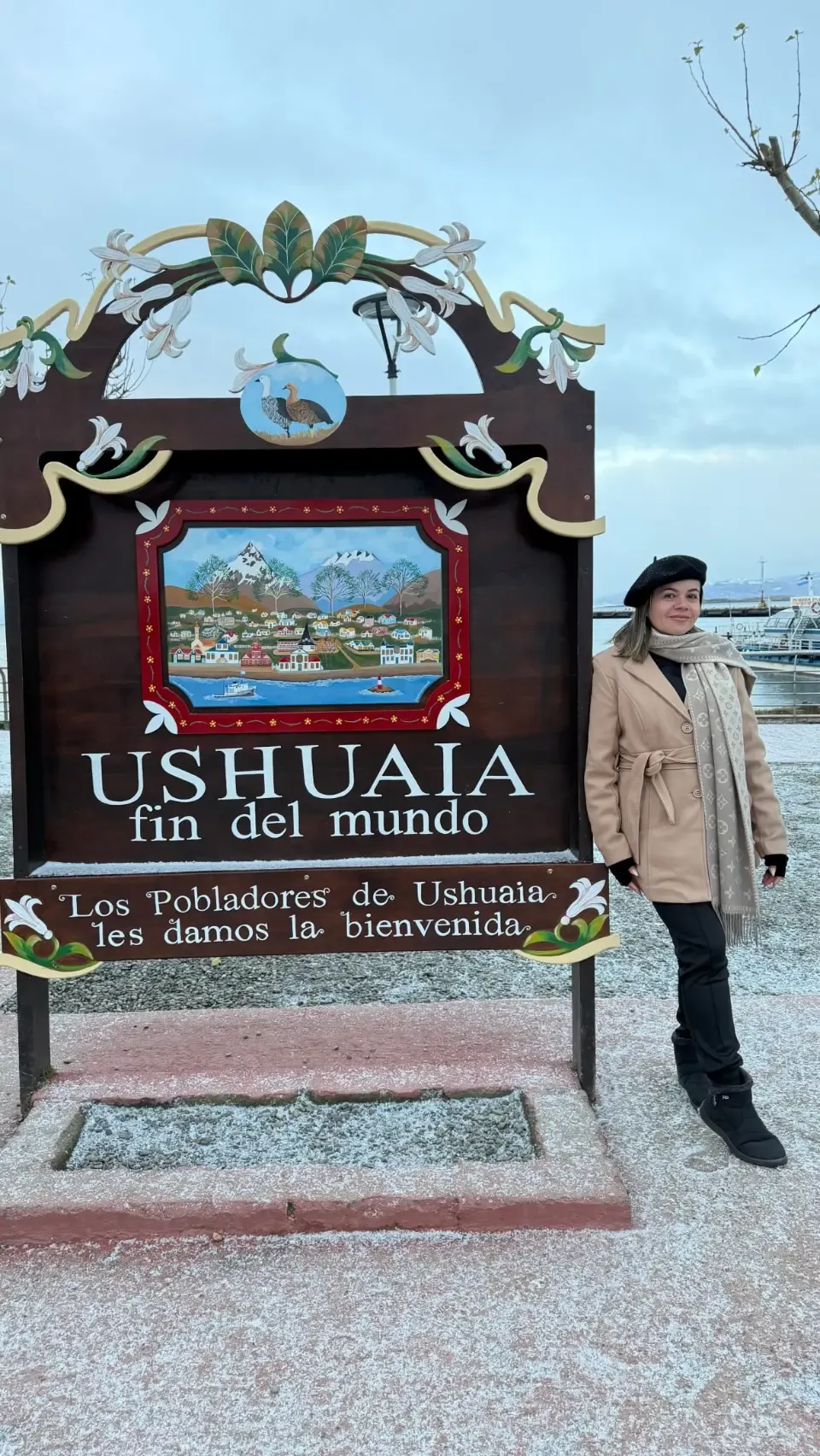 Placa de boas-vindas de Ushuaia, o fim do mundo